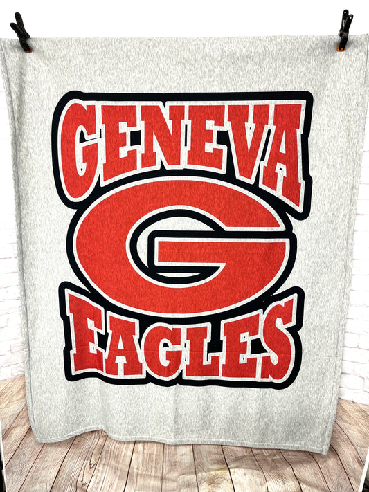 Fleece sweatshirt blanket Geneva