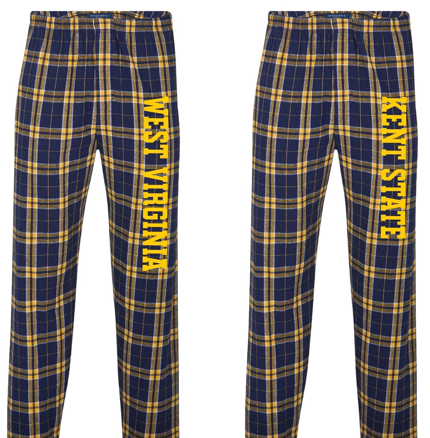 Navy/gold Boxercraft flannel pants