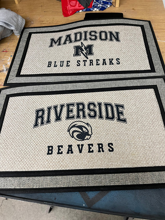 Doormat custom school mascot