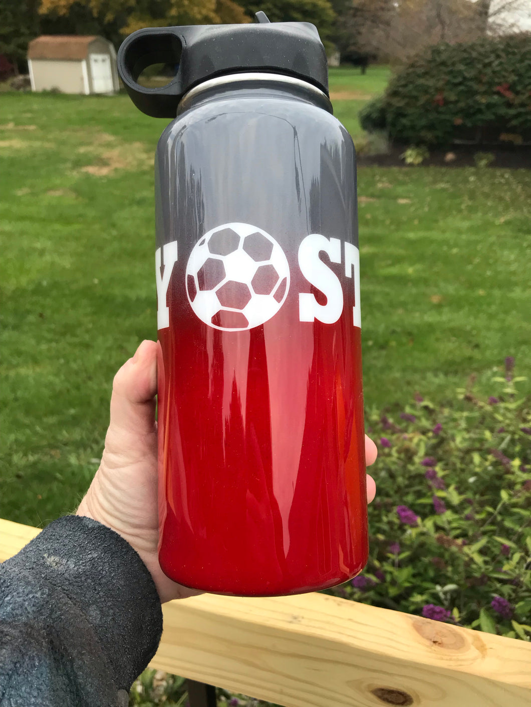 Soccer Design Custom Water Bottles