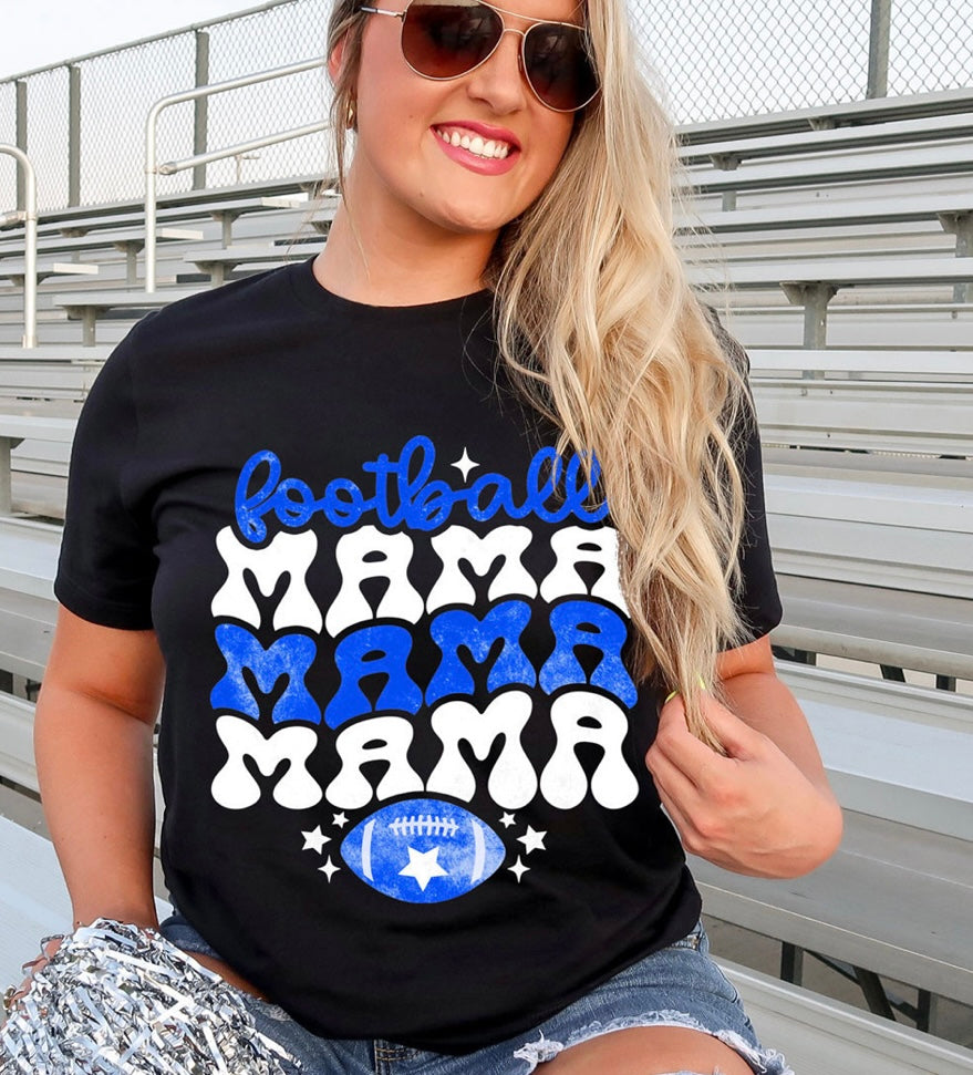 Football mama blue & white